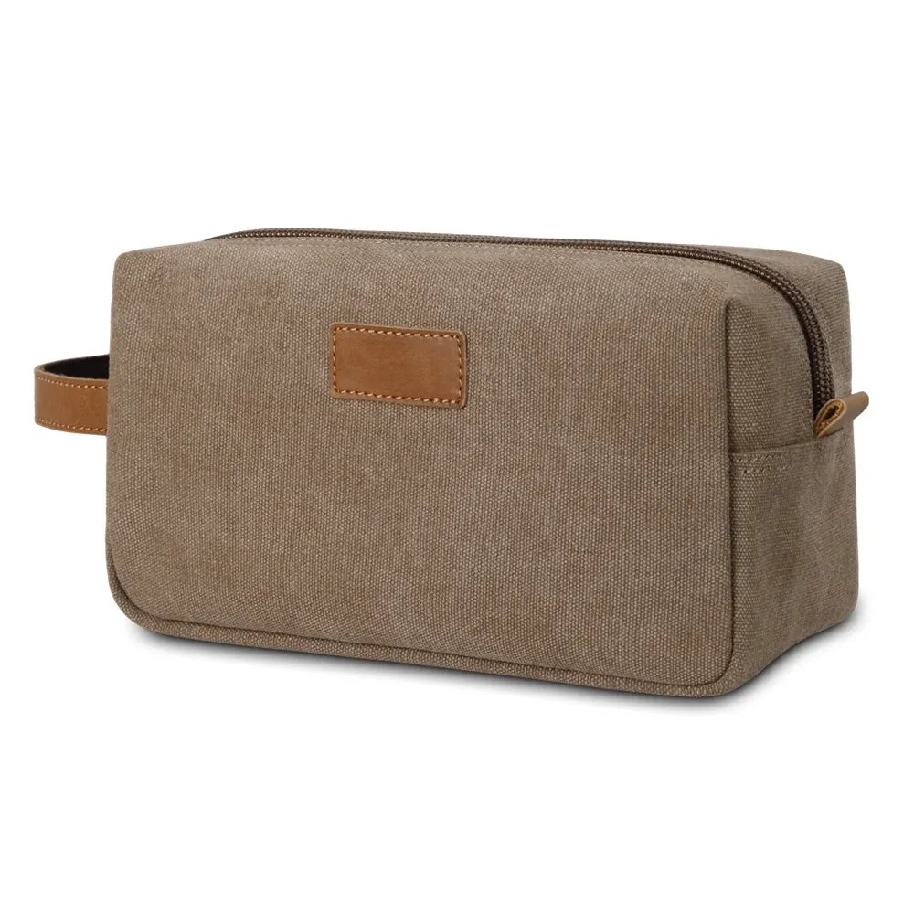 trousse de toilette multifonctionnelle en toile avec logo personnalisé, sac de voyage pour hommes, trousse de rasage suspendue, trousse de toilette pour hommes