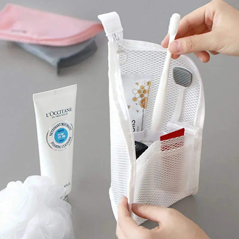 sac à cosmétiques en maille eva pour femmes, sac de rangement de voyage, organisateur de maquillage, pochette de maquillage portable, petite et grande trousse de toilette, étui de beauté