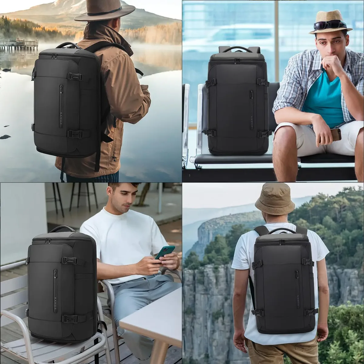 bange multi nouveaux hommes sac à dos sport voyage affaires grande capacité séparation sèche et humide randonnée en plein air avec compartiments à chaussures
