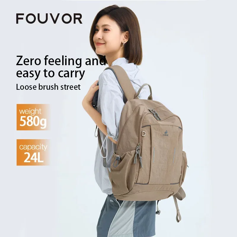fouvor sac à dos pour femme en toile tendance, léger, pour ordinateur portable, décontracté, voyage, sport, étudiant, école, 3073-01 3073-13