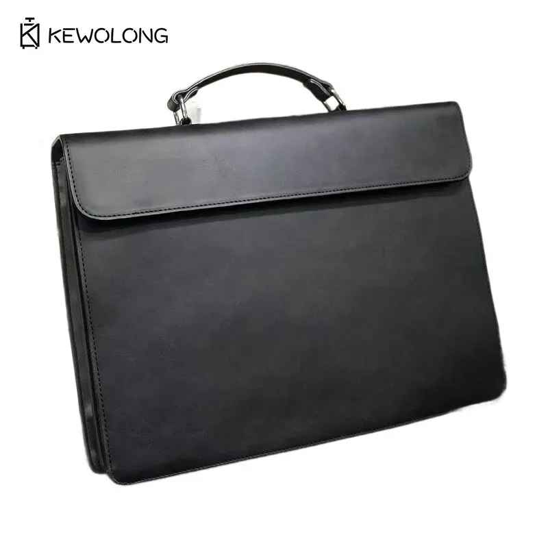 sac messager rétro vintage en cuir pour hommes, sac à main porte-documents à la mode, sac à bandoulière d'affaires décontracté pour le travail