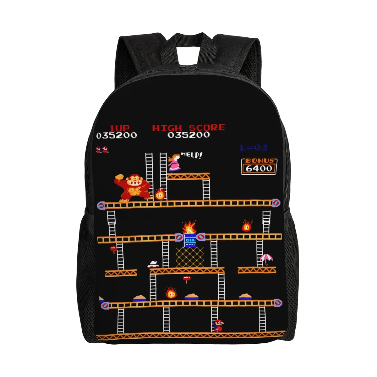 dk arcade donkeys kongs sac à dos pour adolescents, cadeau, sac à dos de randonnée, de voyage, pour hommes et femmes, sac à bandoulière pour l'université