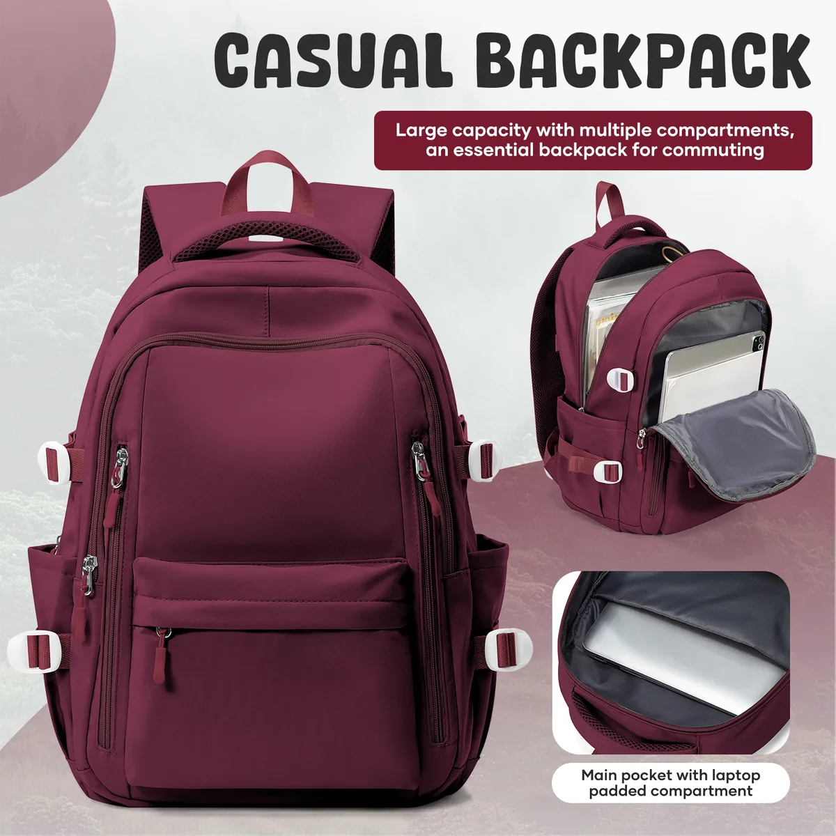 sac à dos grande capacité pour femmes, sac à dos décontracté pour ordinateur portable, sac à dos antivol pour l'école, pour filles et garçons, sac à dos pour filles
