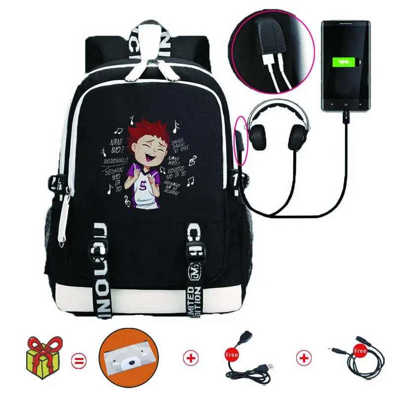 sac à dos anime volleyball junior pour adultes, cartable manga, sac pour ordinateur portable étanche, grande capacité pour voyager, 03 bookbags