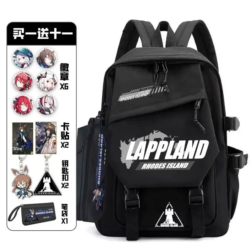 arknight – sac à dos avec douleur, ensemble de badges, sac d'anime, cartable pour adolescents, sac de voyage pour livre d'étudiants, fille et garçon, cosplay