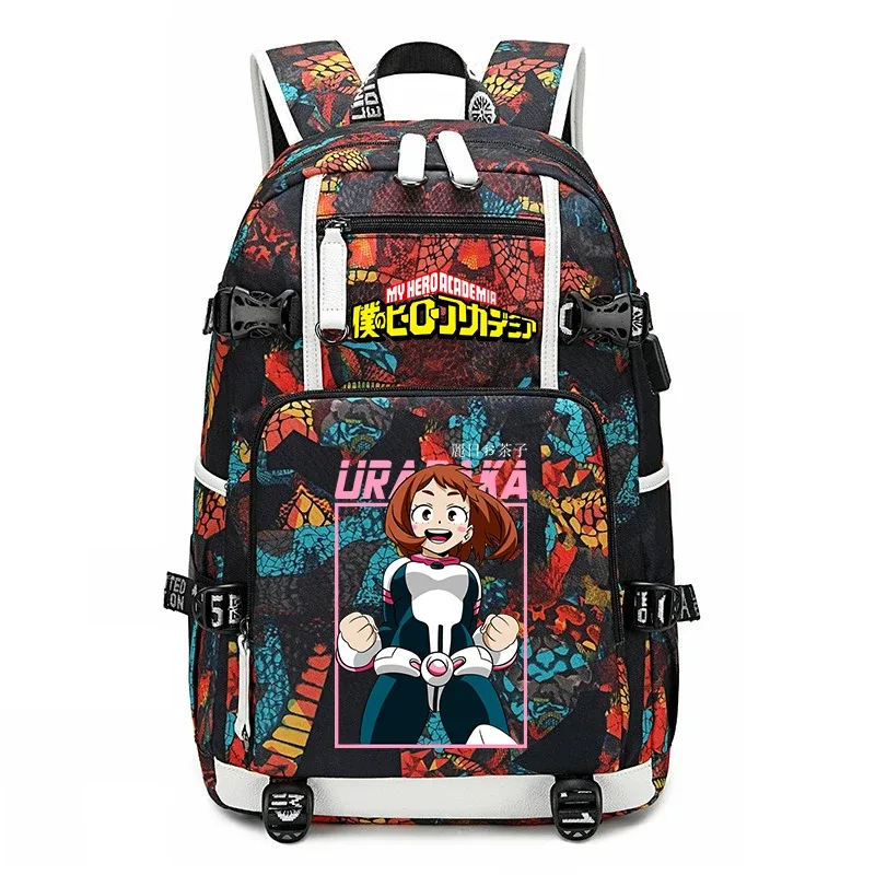 sac à dos d'école imprimé my hero academia, sac à dos unisexe de grande capacité pour garçons et filles, sac à dos de voyage décontracté