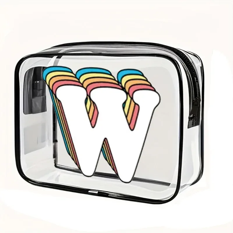 bouquet a-z sac de rangement de voyage sacs à cosmétiques étuis transparents imperméables en pvc sac de lavage en plastique à fermeture éclair de grande capacité portable