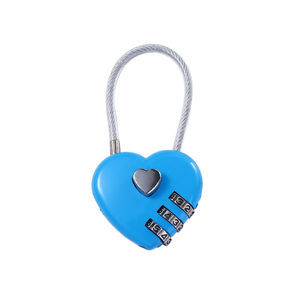 cadenas de voyage en forme de cœur pour bagages, serrure à combinaison, cadenas en forme de cœur, cadenas à code douanier tsa