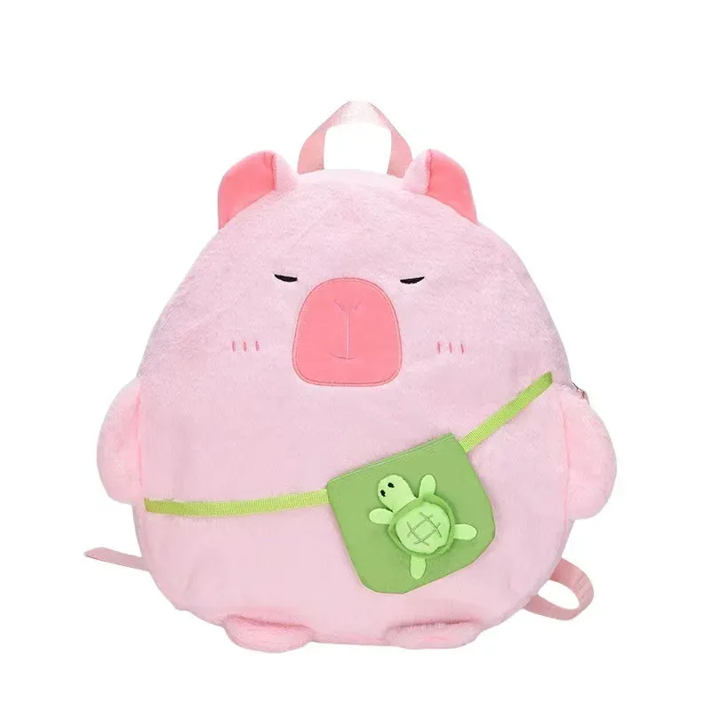 kawaii capybara sac à dos en peluche pour femmes polyvalent dessin animé drôle capibala sac à bandoulière alrge capacité sac fourre-tout
