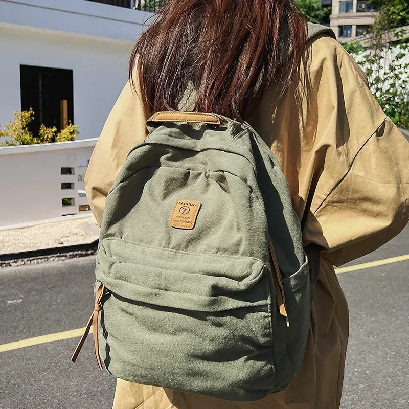 Fille sac d'école nouvelle mode étudiant Vintage femmes sac à dos toile femme pochette d'ordinateur voyage Kawaii dames sac à dos