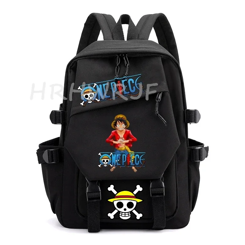 sac à dos anime one piece monkey d luffy, sac à dos d'université, sac à dos de voyage pour fille, sac à dos en nylon pour ordinateur portable, sacs d'école pour femmes et hommes