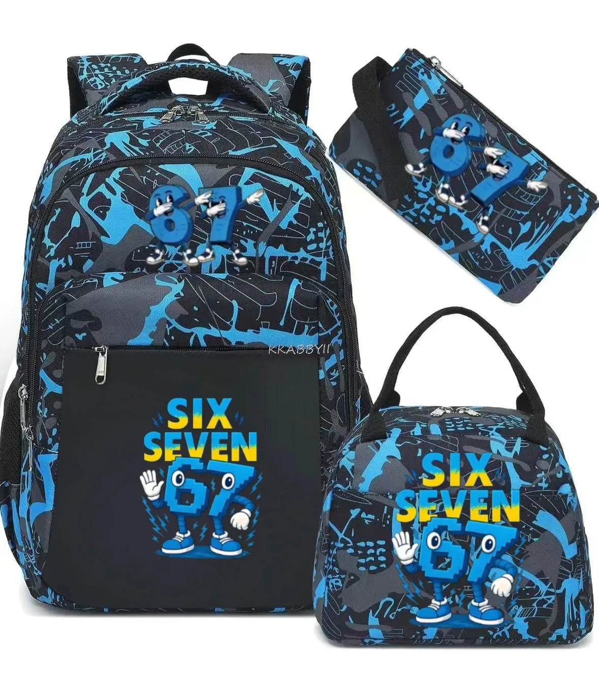 sac à dos steal a brainrot avec sac à lunch pour adolescents et étudiants, ensemble de voyage décontracté et confortable