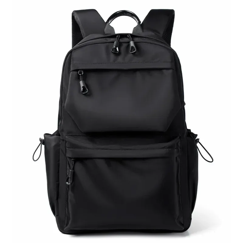 sac à dos imperméable en polyester pour hommes – sac pour ordinateur portable de voyage et d'école de grande capacité