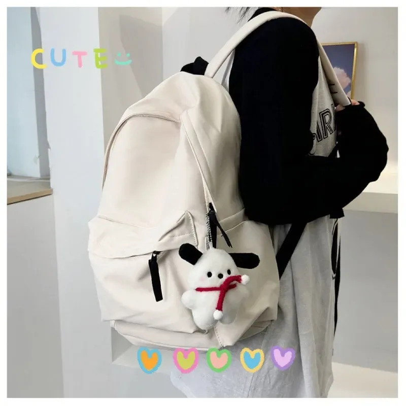 sac à dos de style coréen, simple et uni, pour filles, étudiantes du secondaire et du collège, grande capacité, unisexe