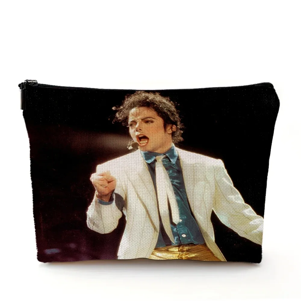 super star michael jackson sac cosmétique double impression sacs de maquillage femmes sac à main de mariage dame organisateur de voyage portefeuille enfant
