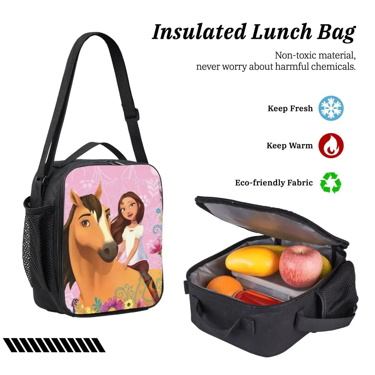 sac à dos spirit riding free, sac à livres pour étudiants, sac d'école, sacs à bandoulière pour ordinateur, 3 sacs à déjeuner isothermes, trousse à crayons