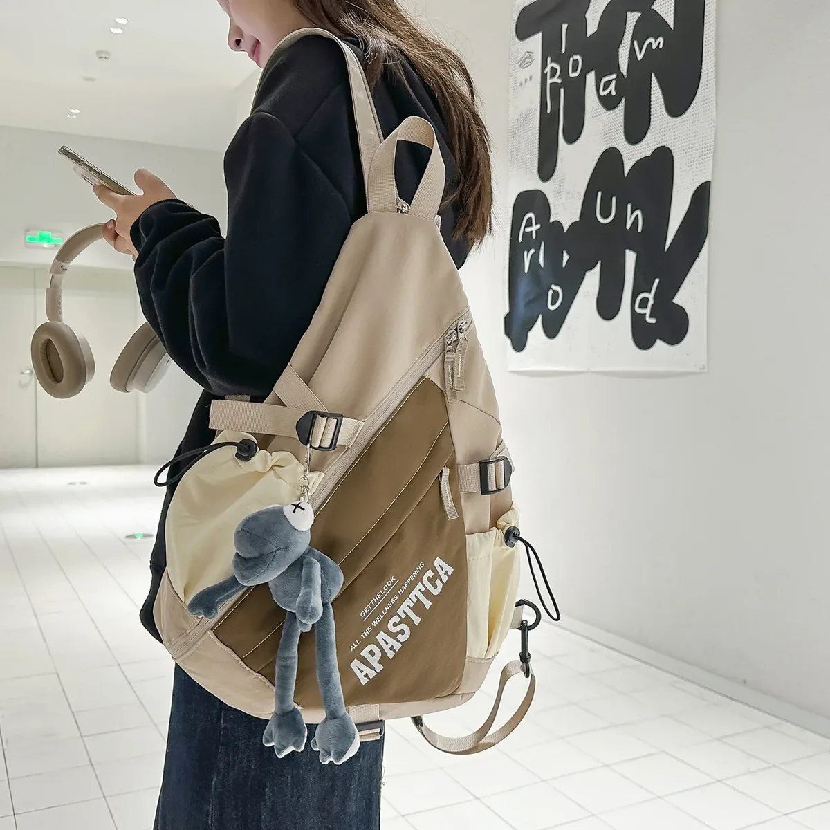 sac à dos de voyage et de camping en plein air, sac tactique multifonctionnel imperméable, sac bandoulière de moto, sac de poitrine de sport grande capacité