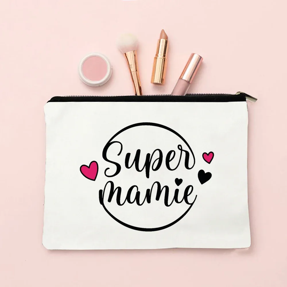 sacs à cosmétiques college avec fermeture éclair, cadeaux pour mamie, trousse de maquillage, meilleure grand-mère du monde, poudres de toilette, annonce de grossesse, voyage, présidence, eser