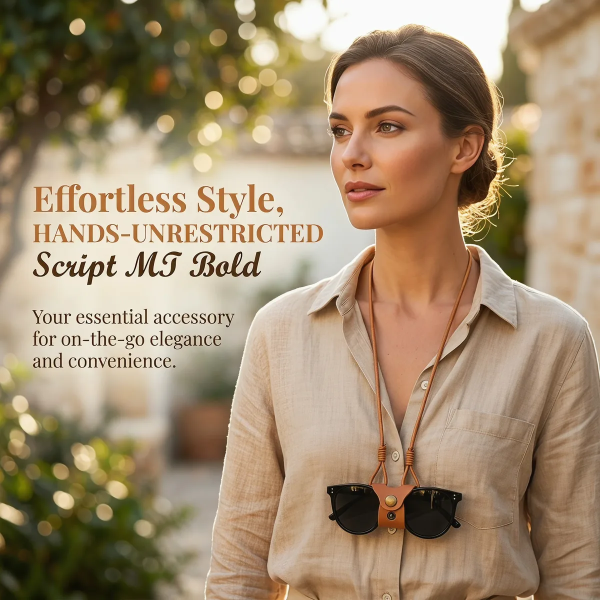 sac de rangement portable en cuir pu à suspendre autour du cou pour lunettes, chaîne anti-perte, étui de voyage pour lunettes de soleil pour hommes et femmes