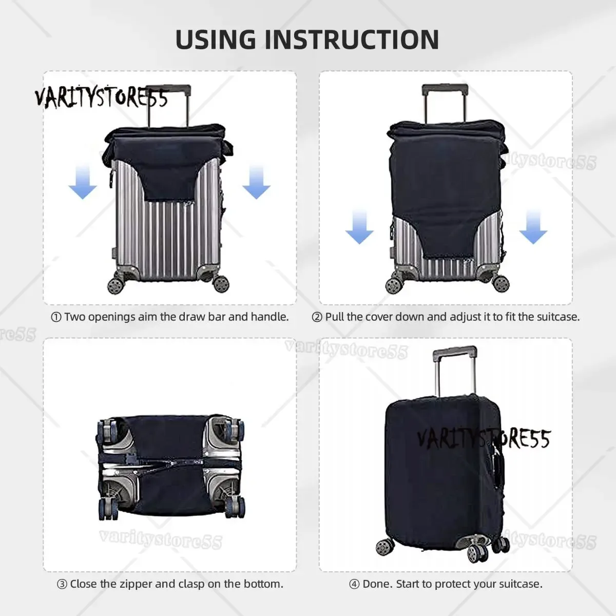 housse de bagage de voyage personnalisée imprimé léopard, housse de protection élastique en peau d'animal pour valise, adaptée à 18 à 32 pouces