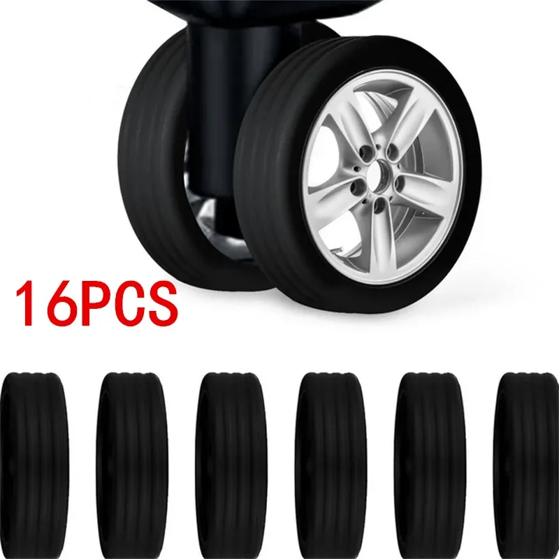 protecteur de roue en silicone pour bagages, réduction universelle du bruit, ensemble de 4/8/16 pièces, housse de protection de voyage pour roues de valise