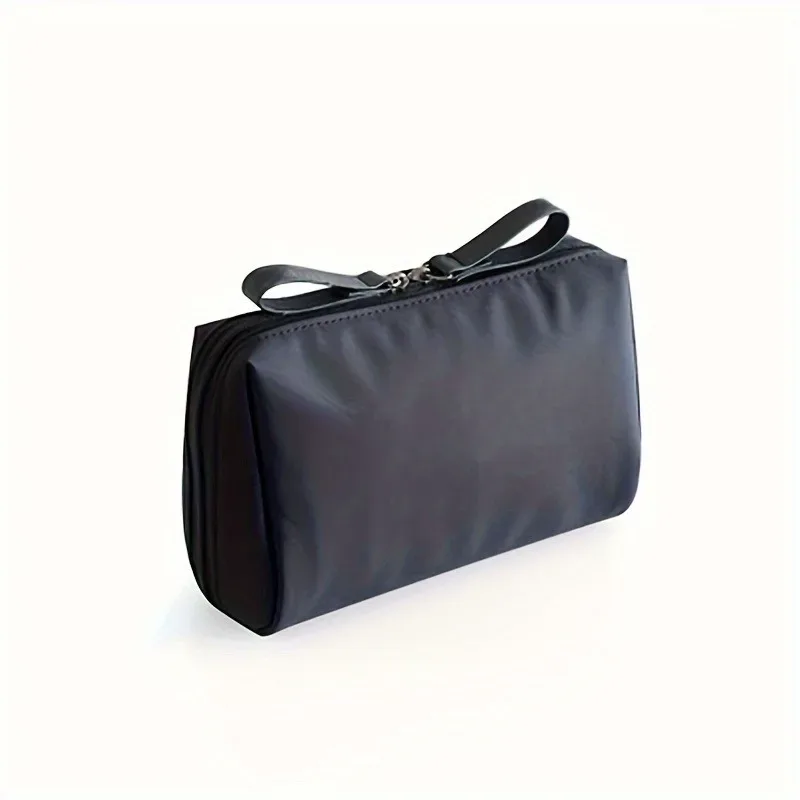 nouveau sac à cosmétiques portable pour femmes, sacs de maquillage de couleur unie, pochette pour pièces de monnaie, trousse de toilette, étui de rangement de maquillage étanche, sacs de rangement
