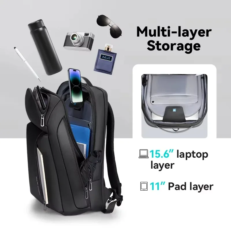 mark ryden – sac à dos de voyage pour hommes, sac à bandoulière pour ordinateur portable, sac à dos d'affaires multifonctionnel de grande capacité avec port de chargement usb