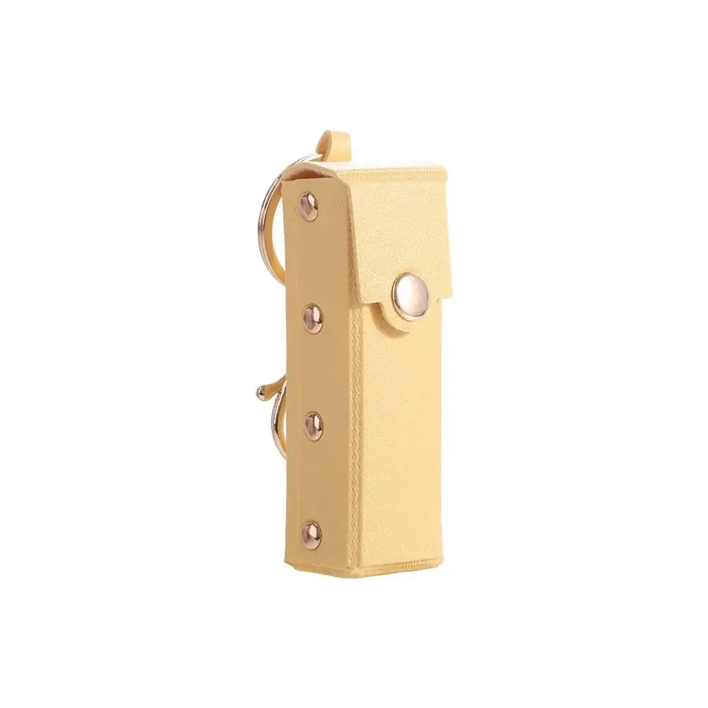 pochette à rouge à lèvres portable et étanche avec porte-clés, étui de rangement en cuir souple pour rouges à lèvres, housse de protection cosmétique