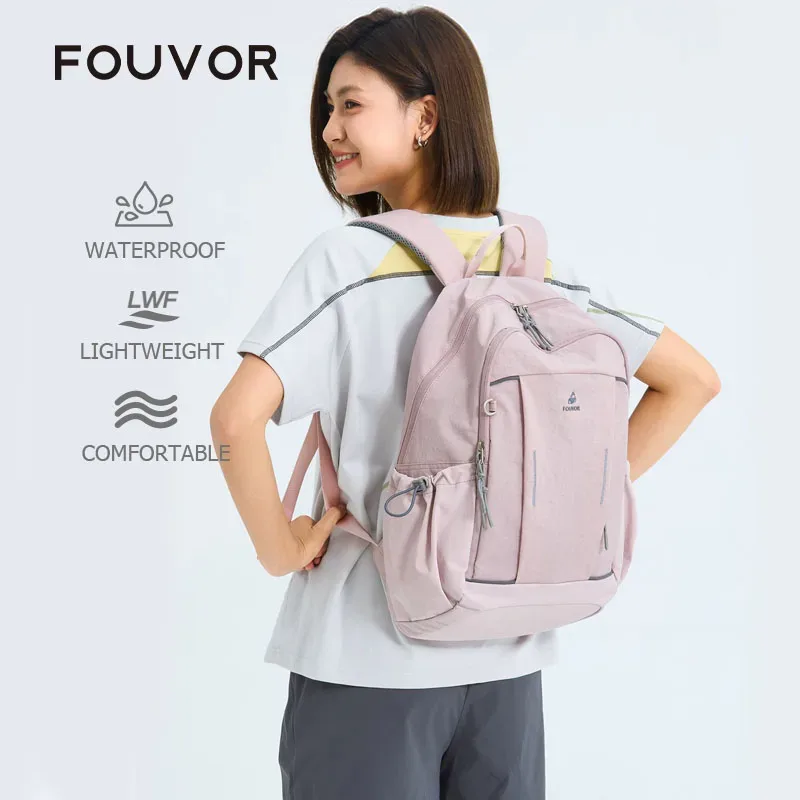 fouvor sac à dos pour femme en toile tendance, léger, pour ordinateur portable, décontracté, voyage, sport, étudiant, école, 3073-01 3073-13