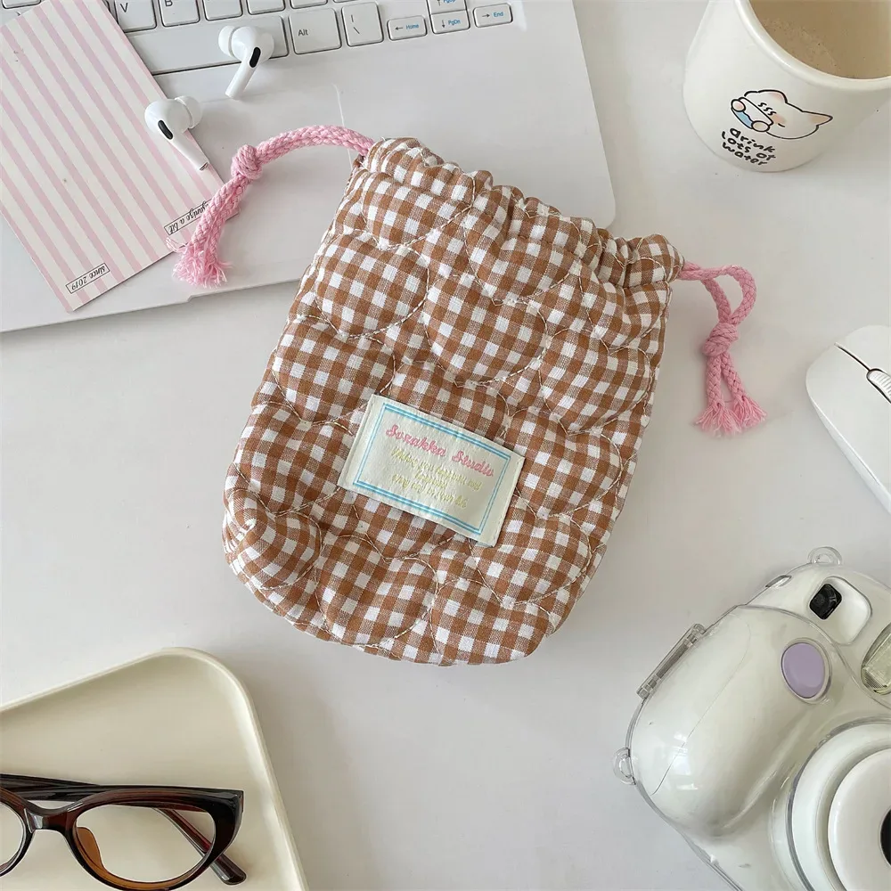 sac de rangement polaroid pour appareil photo, carte noire, sac à cordon portable, pochette pour téléphone pour femmes, clé, écouteurs, rouge à lèvres, sacs à cordon de serrage