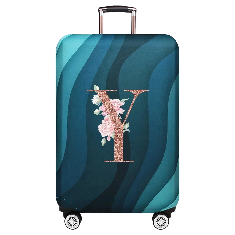 housse de protection élastique pour valise de voyage, série rose gold, adaptée aux valises de 18 à 32 pouces