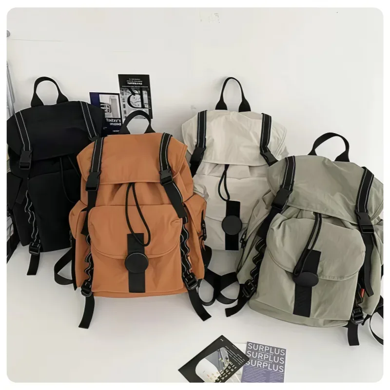 sac à dos de voyage et d'extérieur de style coréen, tendance, léger, grande capacité, en tissu hydrofuge, pour hommes et femmes