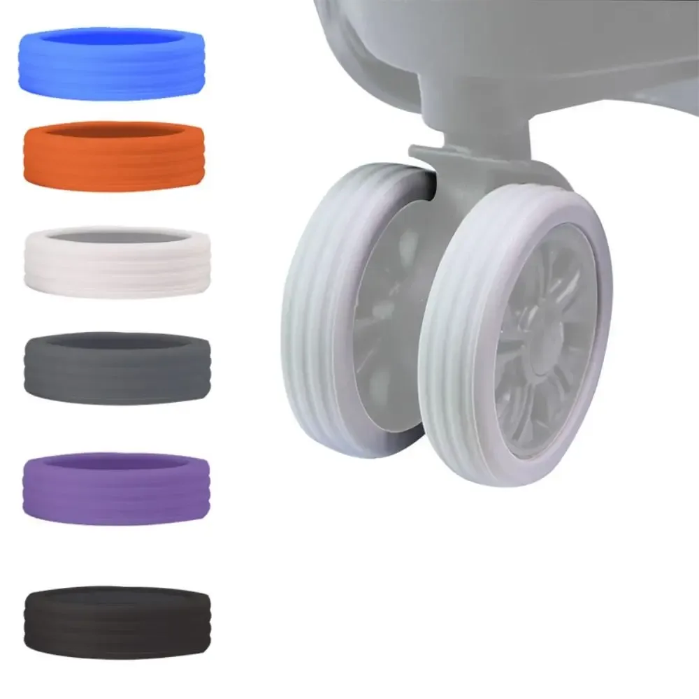 protecteur de roues de bagage en silicone, pièces de valise, essieux, voyage, usure des roues, roulette, chaussures, accessoires, ensemble de 4/8 pièces