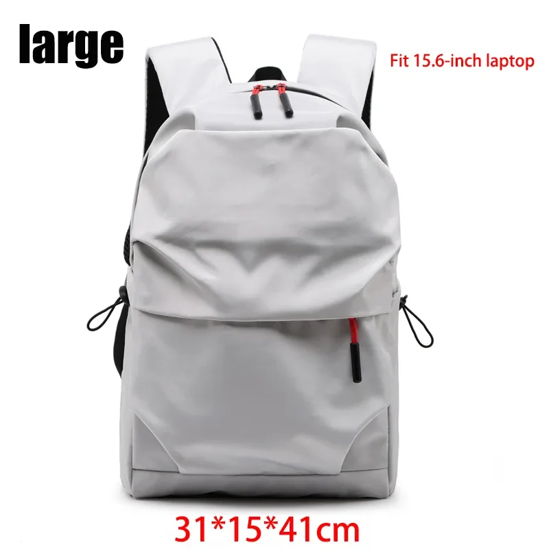 sac à dos étanche multifonction pour hommes, sacs d'école de luxe pour étudiants, sacs à dos pour ordinateur portable décontracté plissé pour ordinateur portable 15.6 pouces