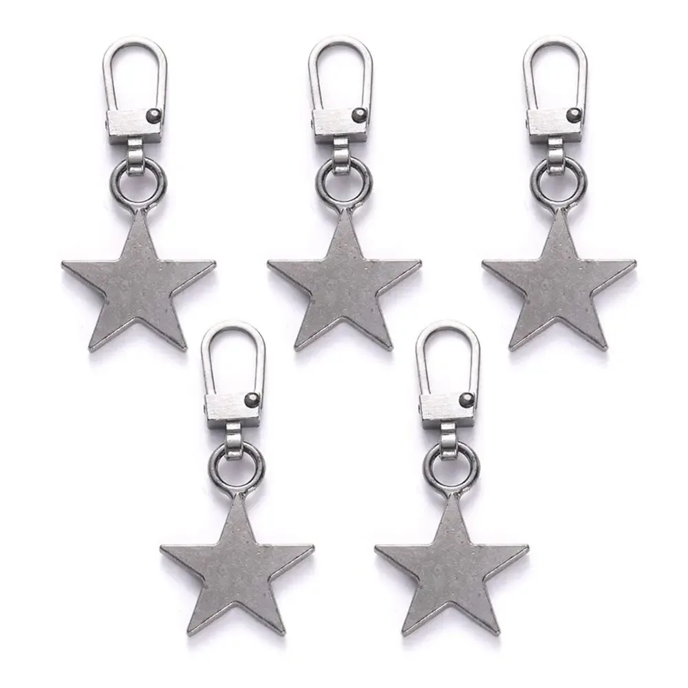 extracteurs de fermeture éclair en métal détachables, 5 pièces, pour curseurs de fermeture éclair, languette de traction, sacs de couture, doudoune, kits de réparation de fermetures éclair