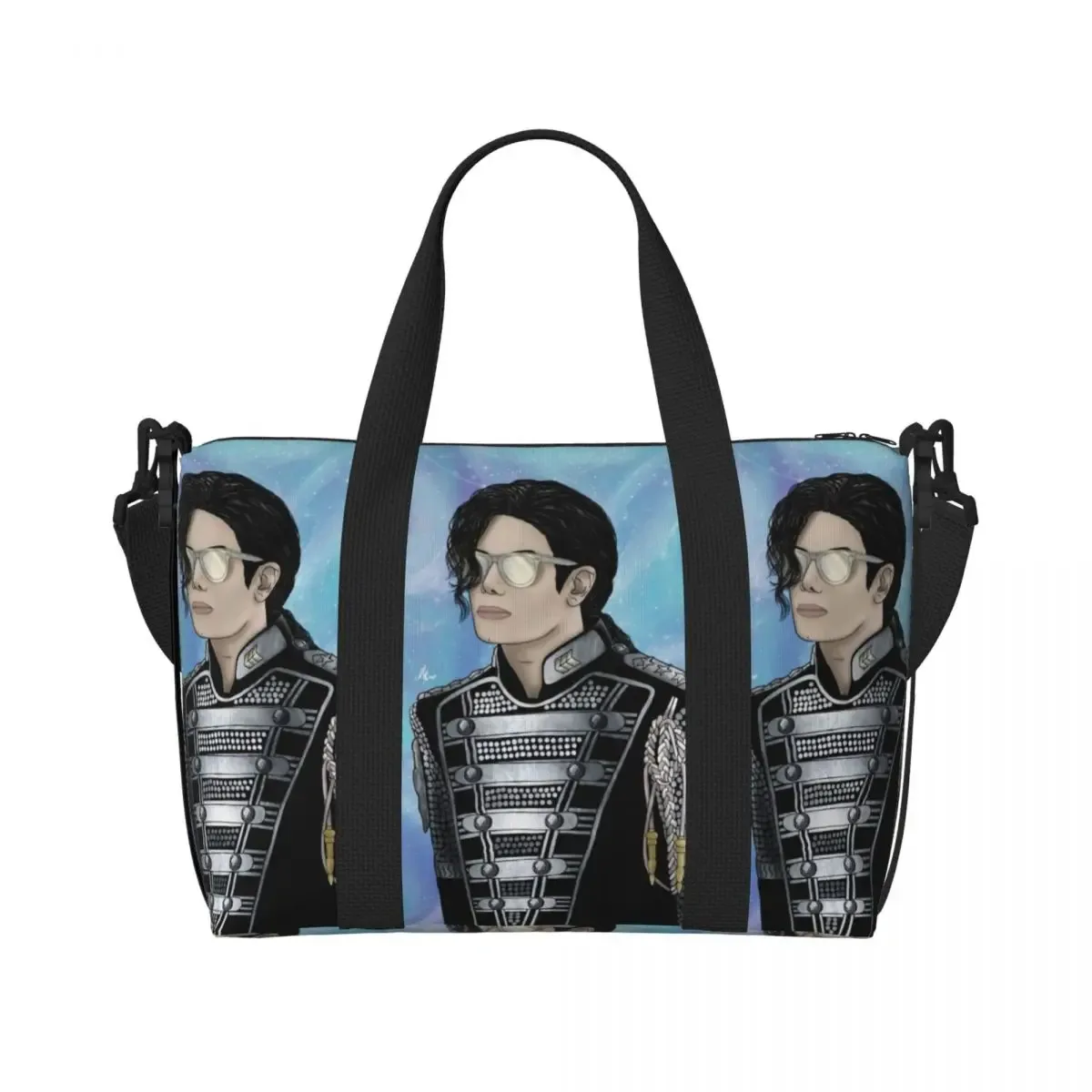 michael jackson musiciens chanteurs danseurs sac de voyage de plage sacs fourre-tout de grande capacité pour le sport femmes shopping sac à bandoulière