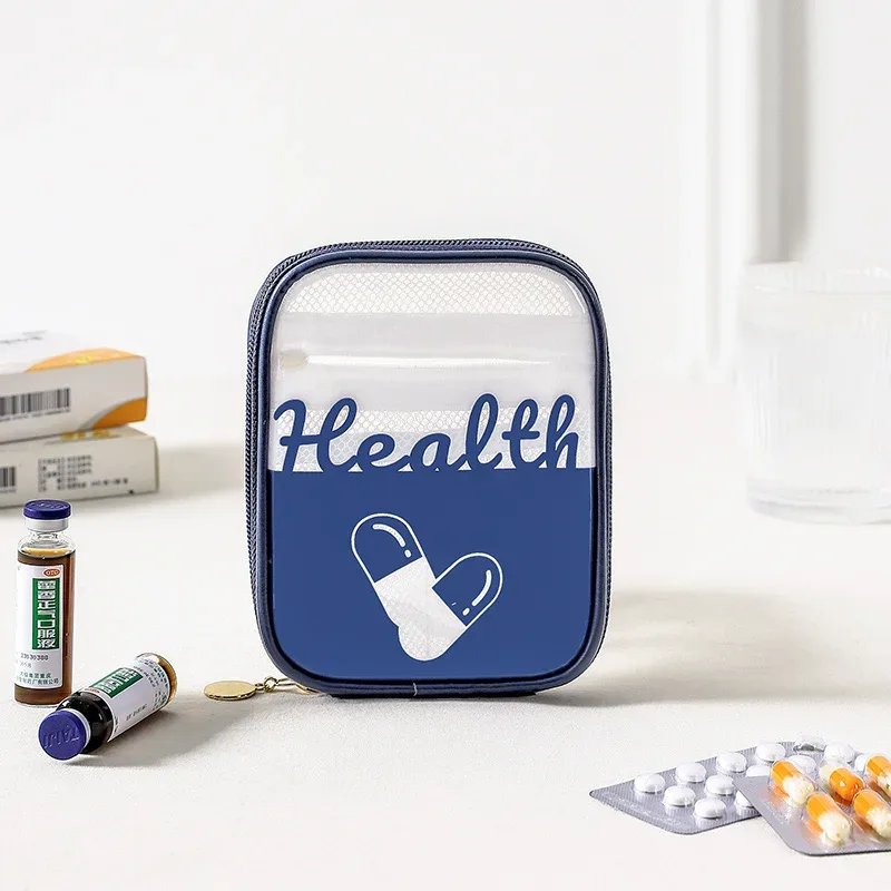 trousse à médicaments transparente et étanche, trousse de premiers soins portable de voyage, sac de rangement de médicaments à domicile, trousse médicale portable de grande capacité