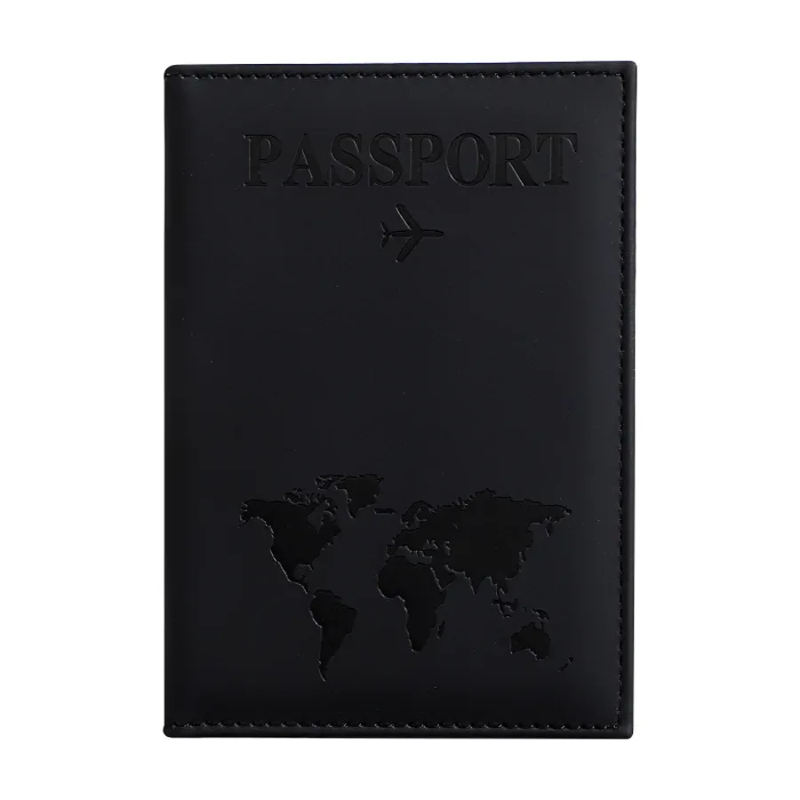 nouvelle arrivée : housse de protection pour passeport en cuir pu, porte-billets unisexe, organisateur de documents léger, indispensable pour les voyages