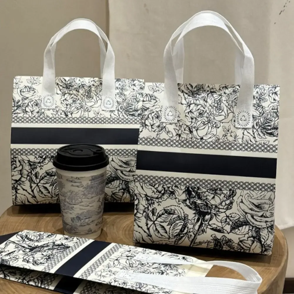 Sac d'emballage réutilisable en tissu Non tissé, 10 pièces, pour thé au lait, feuille d'aluminium, housse de tasse isolée, fourre-tout pour café de voyage