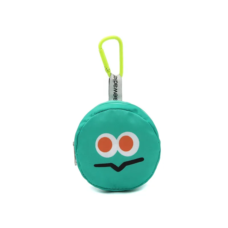 sac de rangement de clés pour femmes, design tendance, visage souriant, mini casque, sac de rangement de clés, porte-monnaie pendentif, sac de clés de dessin animé mignon pour filles