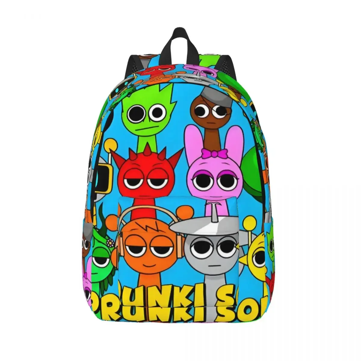 dessin animé personnalisé sprunki toile sac à dos femmes hommes sac à dos décontracté pour les sacs d'université d'école