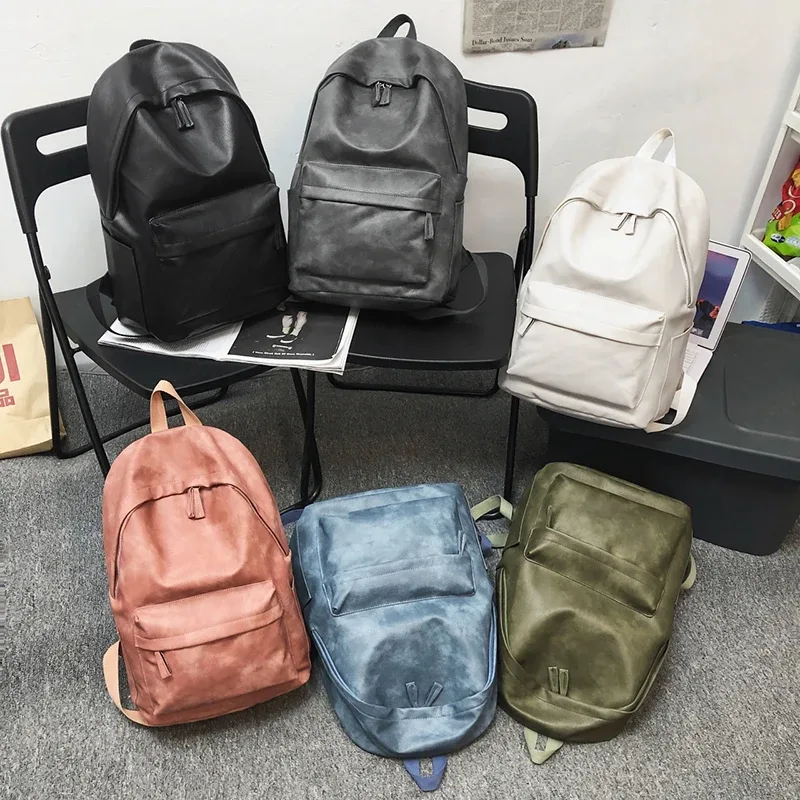 sac à dos femme en cuir pu de haute qualité sac d'école de grande capacité sac à dos pour ordinateur portable unisexe, sac à dos de voyage de mode sac à dos mochila
