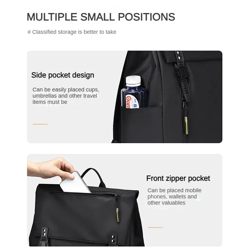 sac à dos décontracté avec logo, sac à dos étanche pour ordinateur pour hommes, nom imprimé, sac de livre d'étudiant, motif imprimé