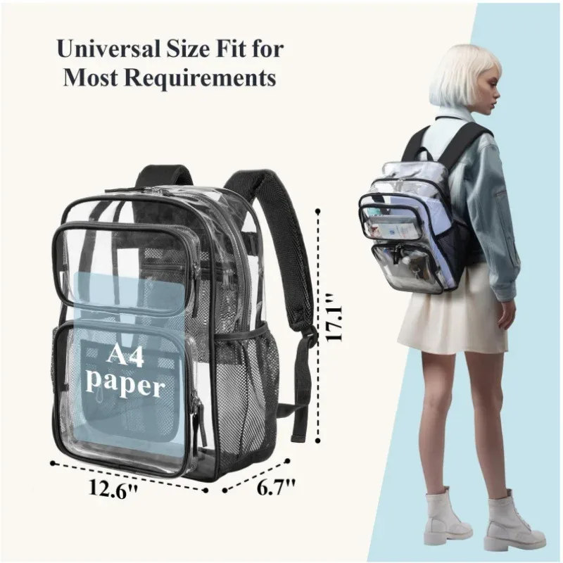 Sac à dos transparent en PVC, petit sac à dos transparent durable, mini sac transparent portable et léger, mignon, pour le travail, les sports de plein air, nouveauté 2026