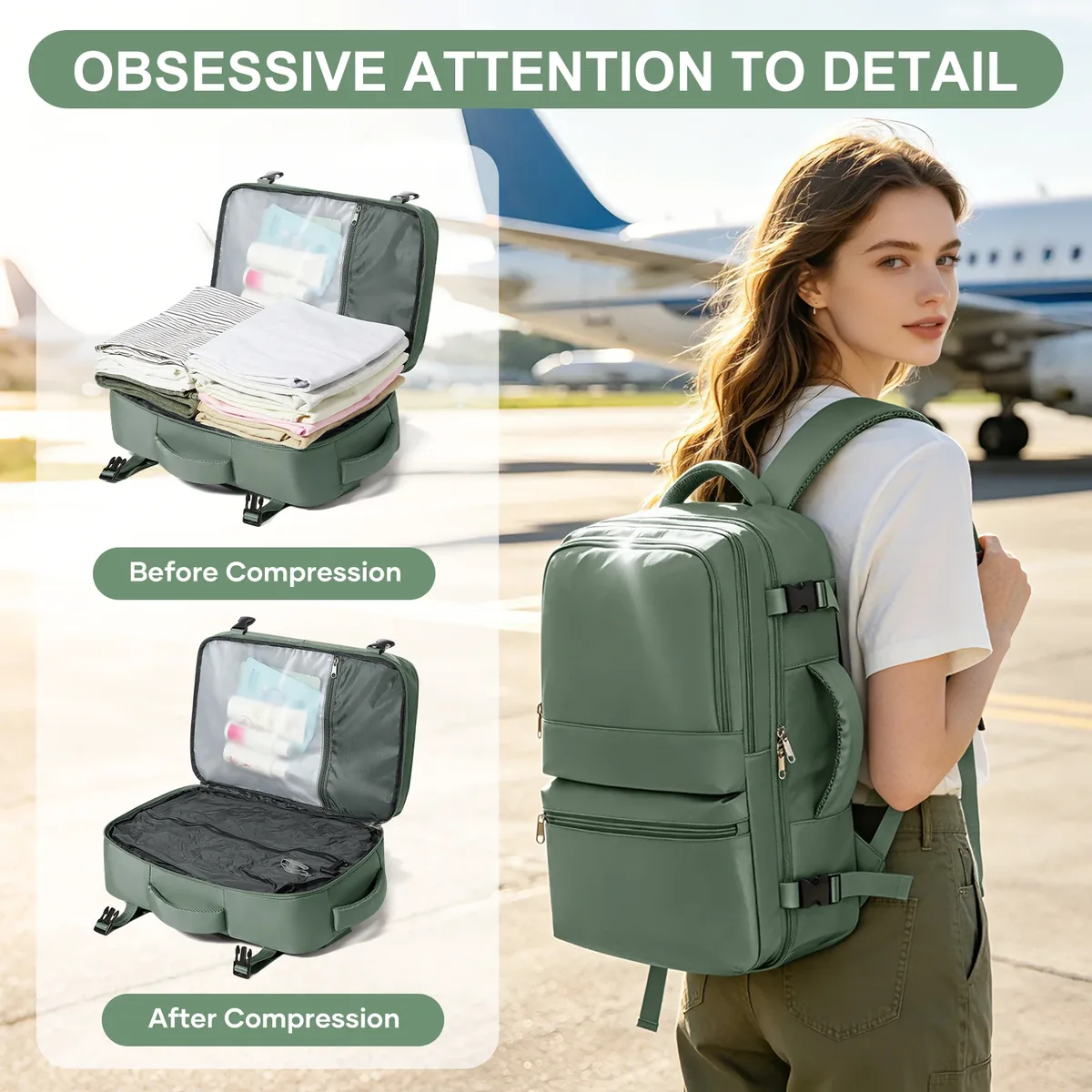 sac ryanair 40x30x20, sac à dos de voyage à compression sous vide, sac à main pour ordinateur portable, sac à dos de travail, sac à dos pour femmes et hommes