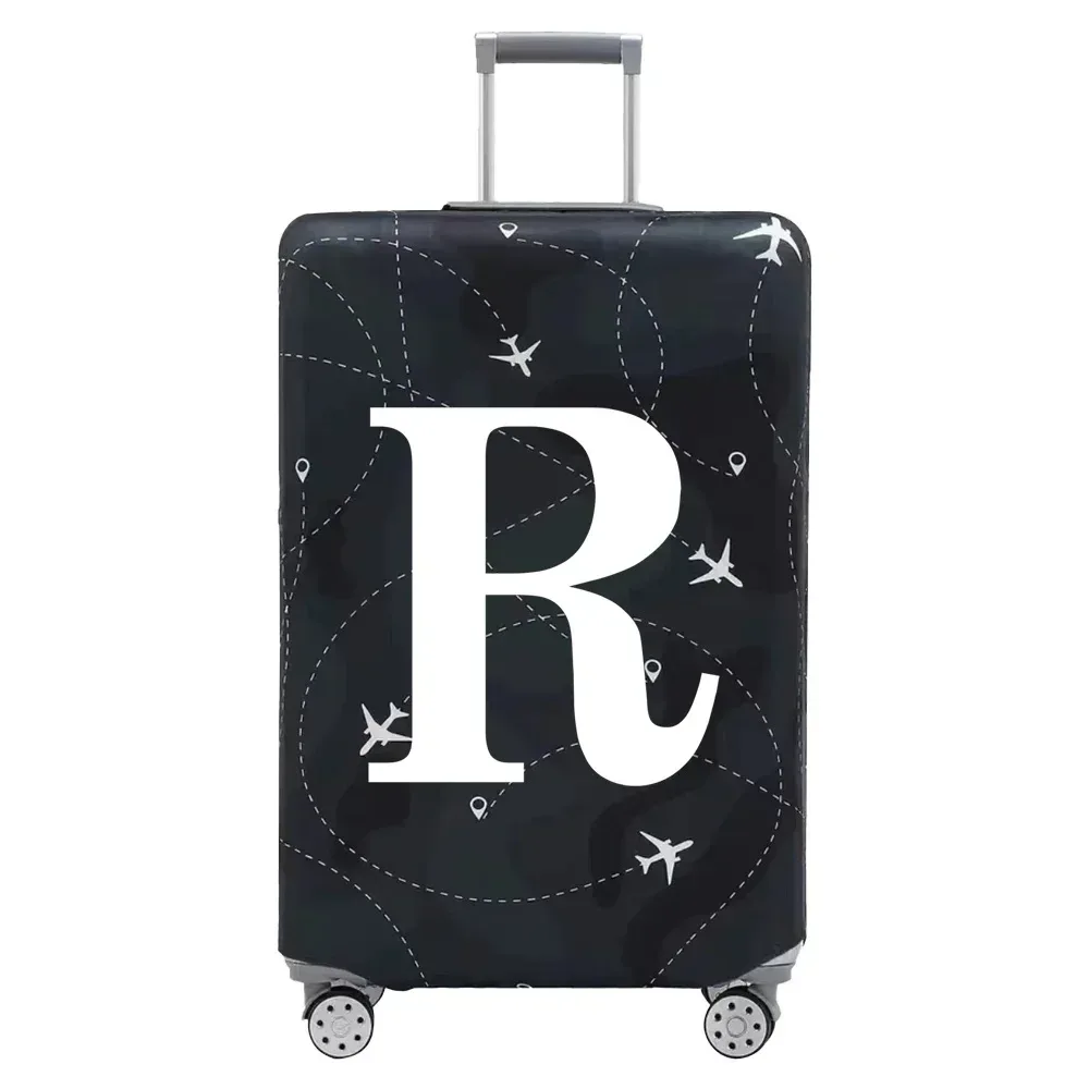 juste de protection en tissu pour bagages, housse anti-poussière anti-rayures, valise trempée pour sac de 18 à 32 pouces, lettre blanche, accessoires de voyage