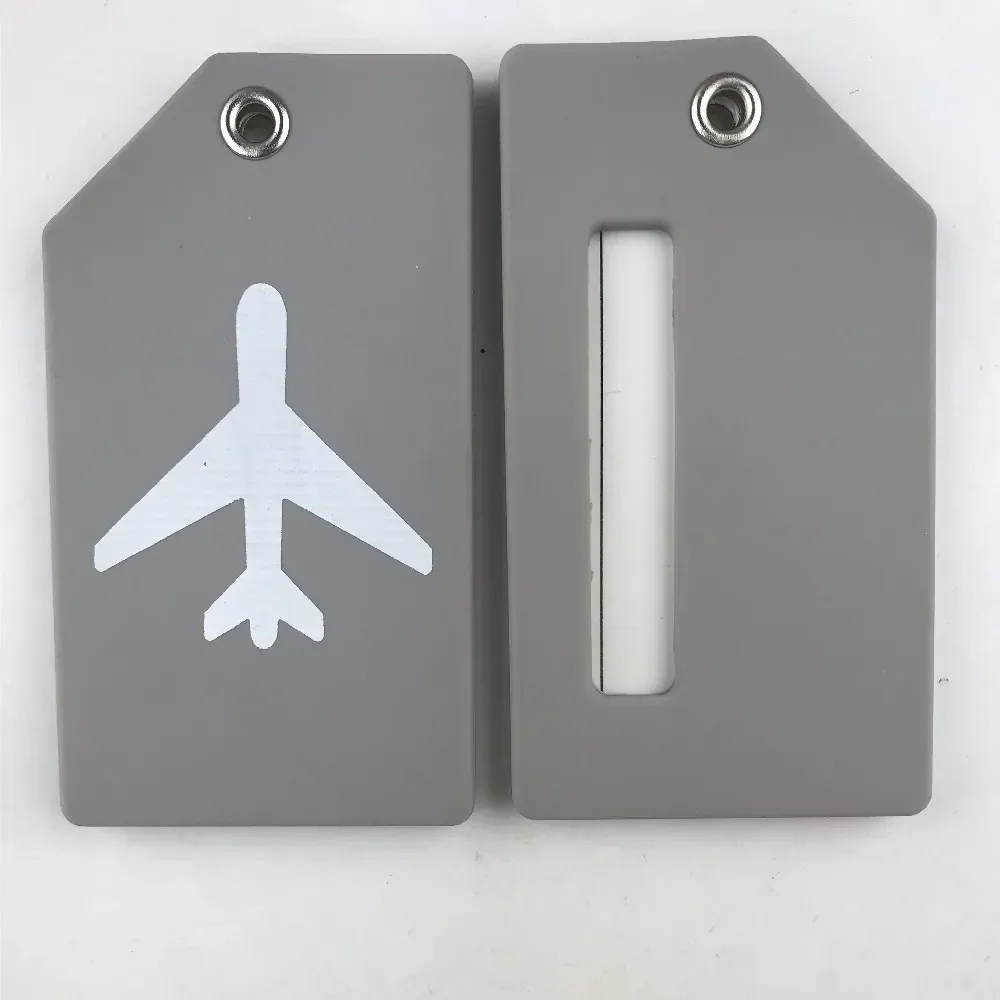 étiquettes de bagage d'avion en silicone pour hommes et femmes, porte-adresse d'identité de valise, étiquette de bagage mignonne, accessoires de voyage, étiquette de sacs, haute qualité