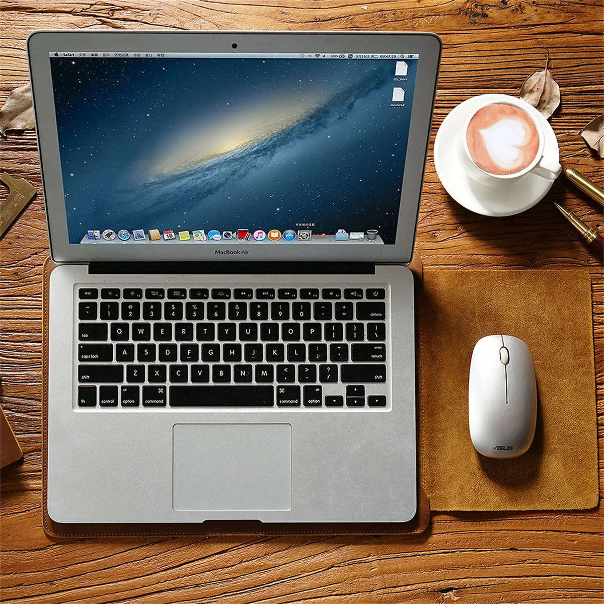 housse de protection matelassée en cuir de vache pour ordinateur portable, étui personnalisé pour macbook pro 12 "13" 14 pouces