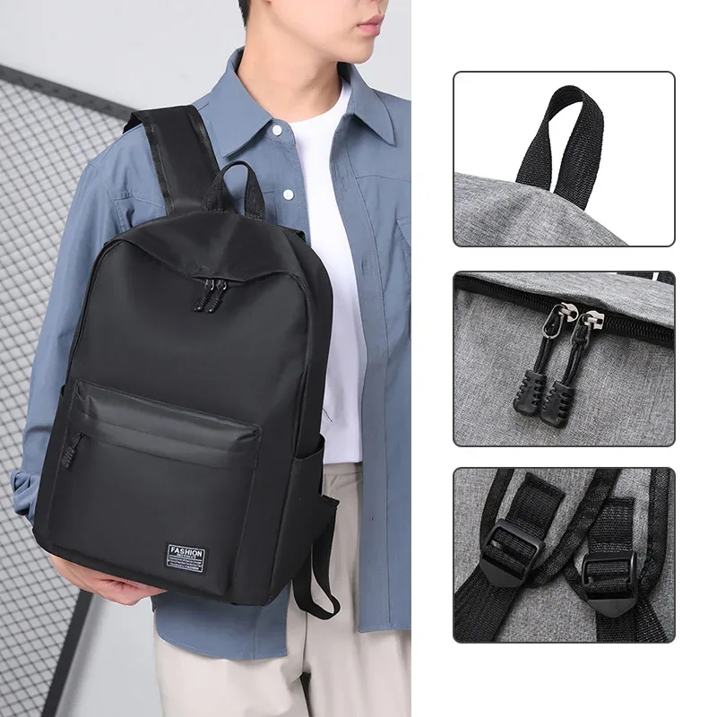 sac à dos de voyage décontracté grande capacité en tissu oxford, style urbain, pour étudiants, sac pour ordinateur portable, respirant et confortable, à porter sur l'épaule