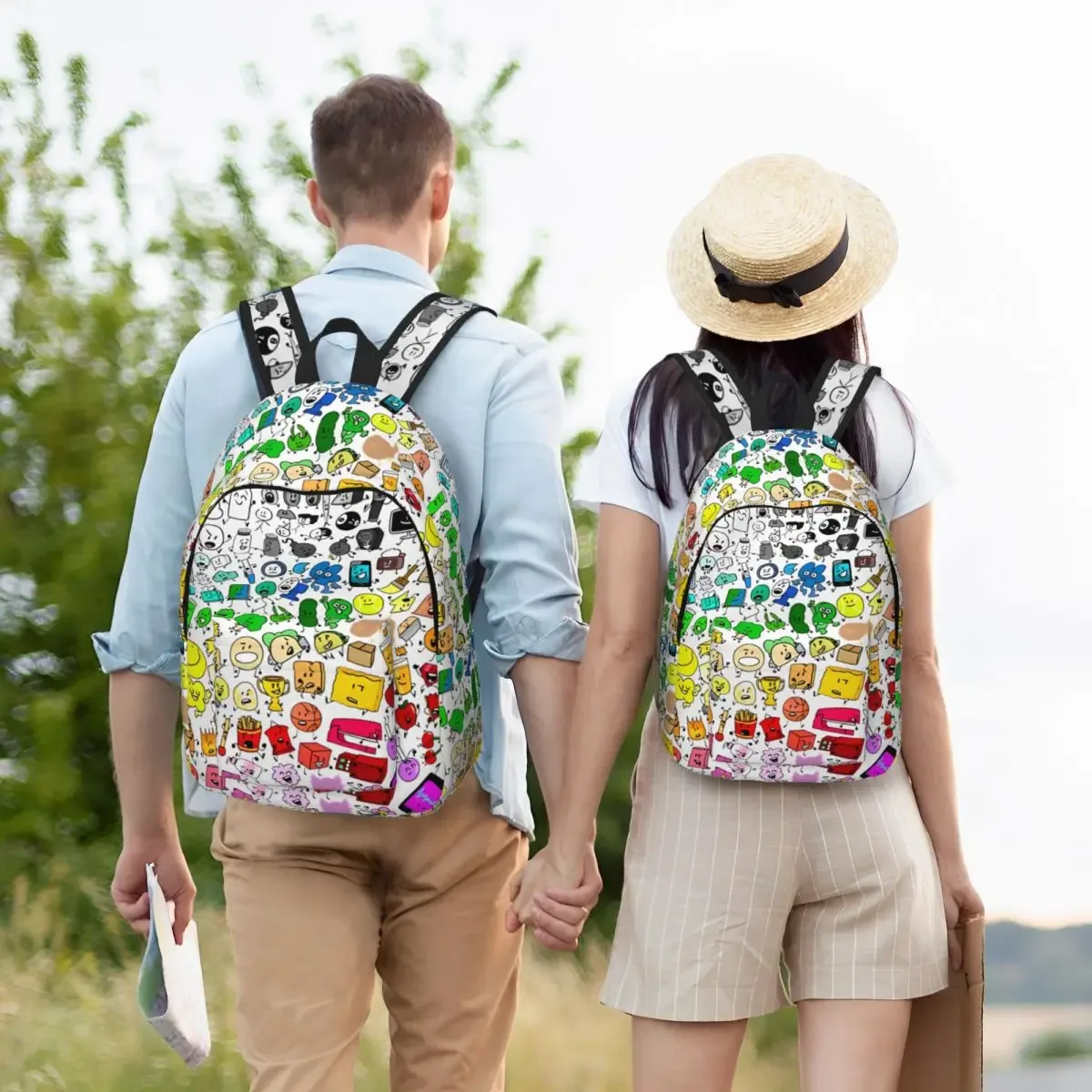 bfdi-sac à dos de tous les personnages pour ordinateur portable, sac de sport et de bataille d'affaires, sac à dos cool inanimate insanity, sac lancé par ordinateur, replisland daypack